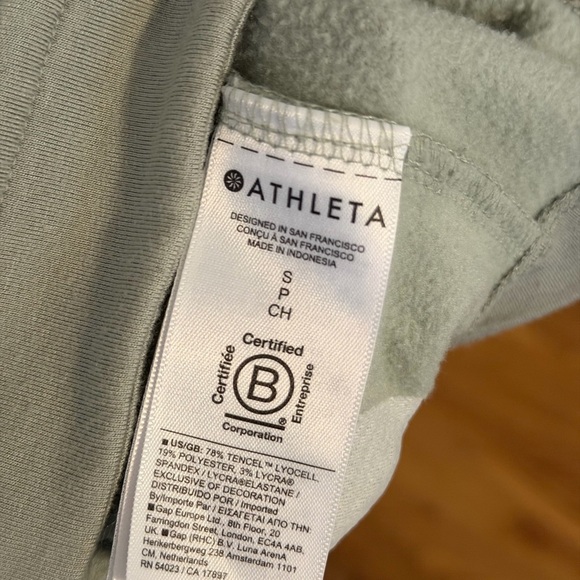 Athleta Coaster Luxe Sweatshirt Dress Save Green Womens S - Picture 5 of 6